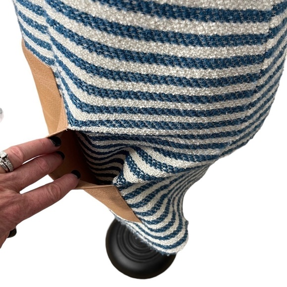 Anthopologie Postmark Striped Tunic Faux Leather Pockets Size Small - Picture 11 of 13